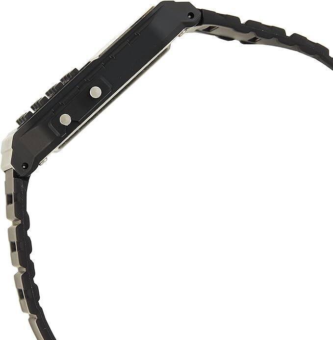 Left. Casio - Classic Calculator Mens Watch Quartz  CA-53W-1ZDR Dual Time Alarm Chrono Stopwatch Measuring Capacity - Black.