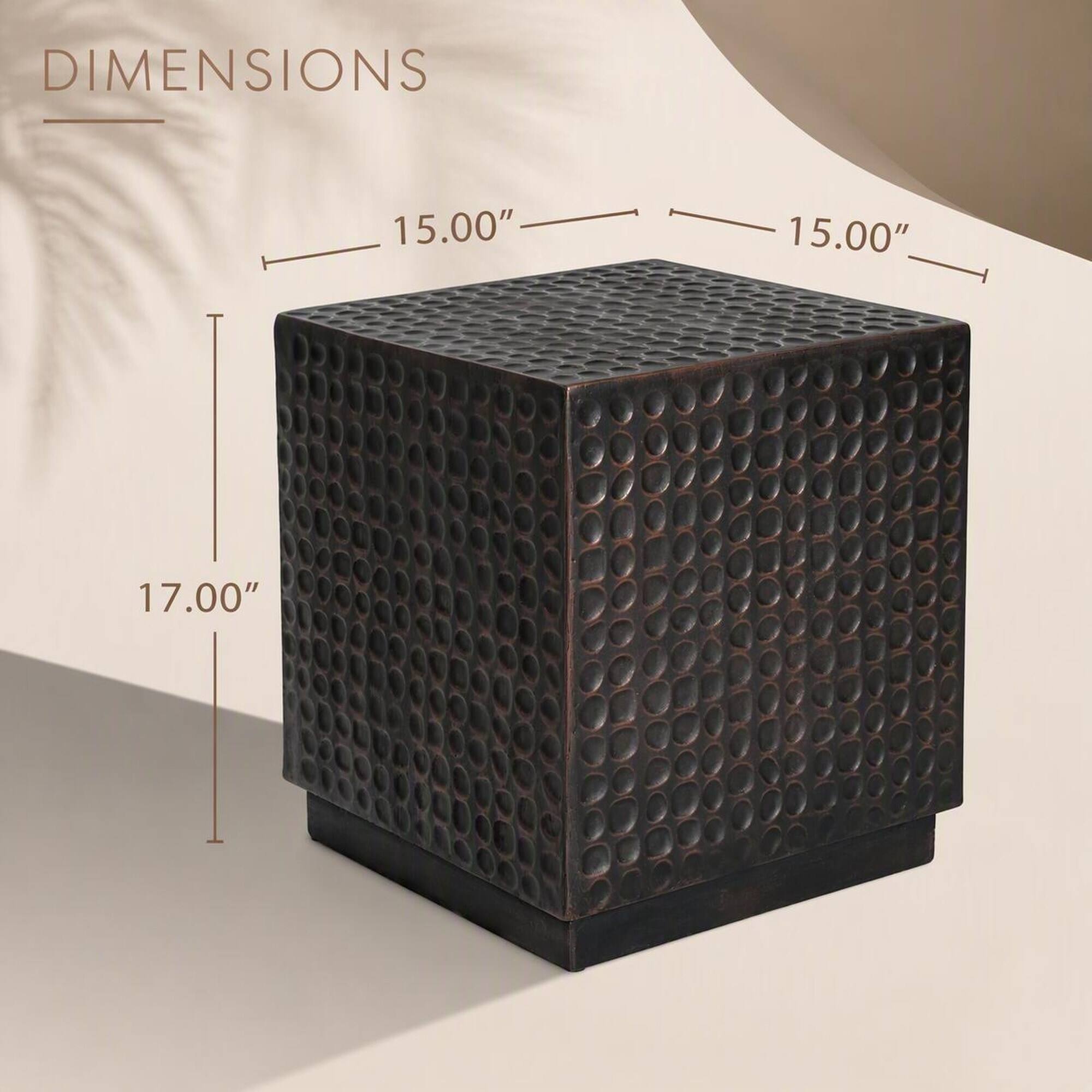 DIMENSIONS
15.00"
15.00"
17.00"
