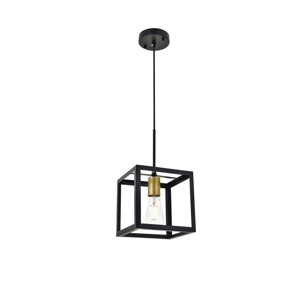 Alt View 8. Living District - Resolute 1 light brass and black Pendant - Brass And Black.