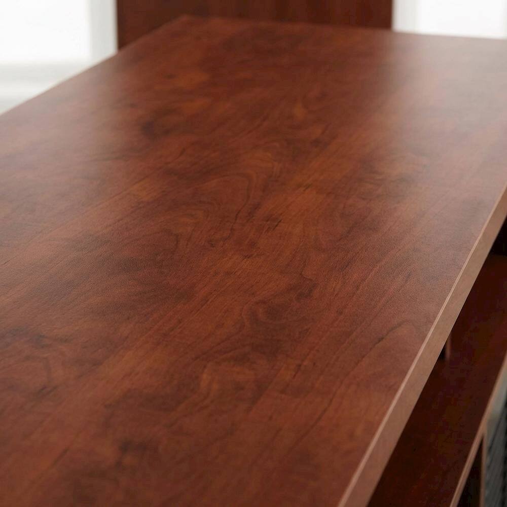 Alt View 4. FurniFact - Cherry wood TV stand with melamine veneer and ample storage space - Brown.