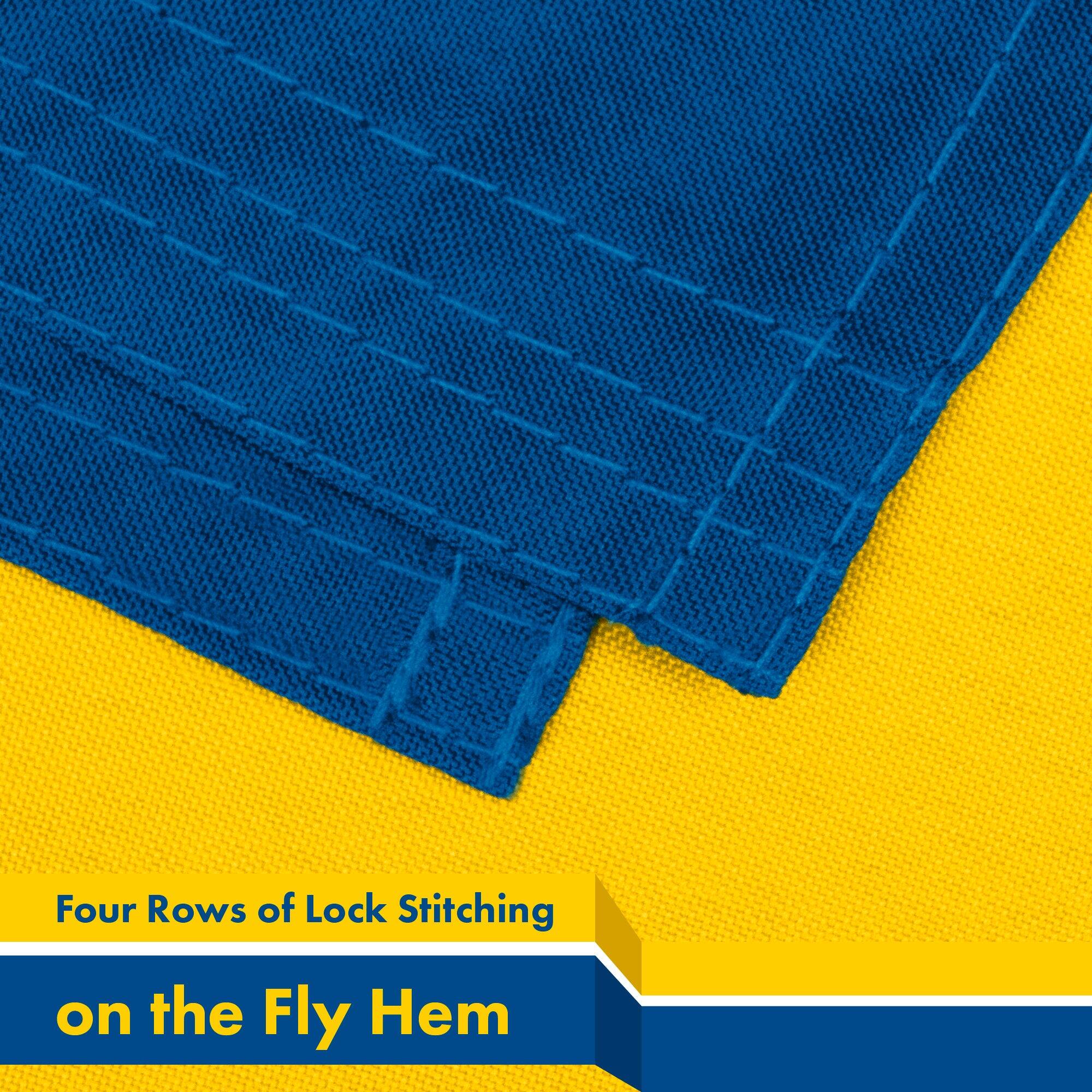 Four Rows of Lock Stitching on the Fly Hem