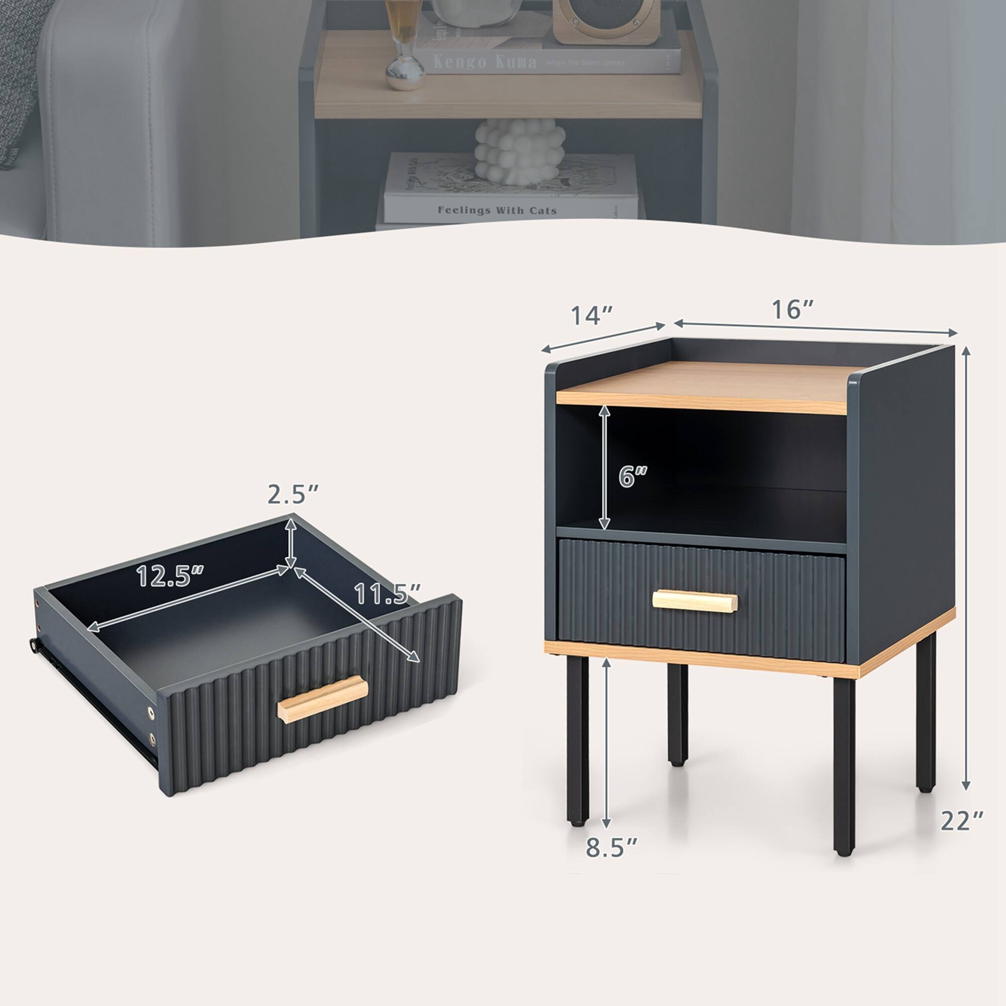 Aengo Kuma 14" 16" 2.5" 6" 12.5" 11.5" 8.5" 22"