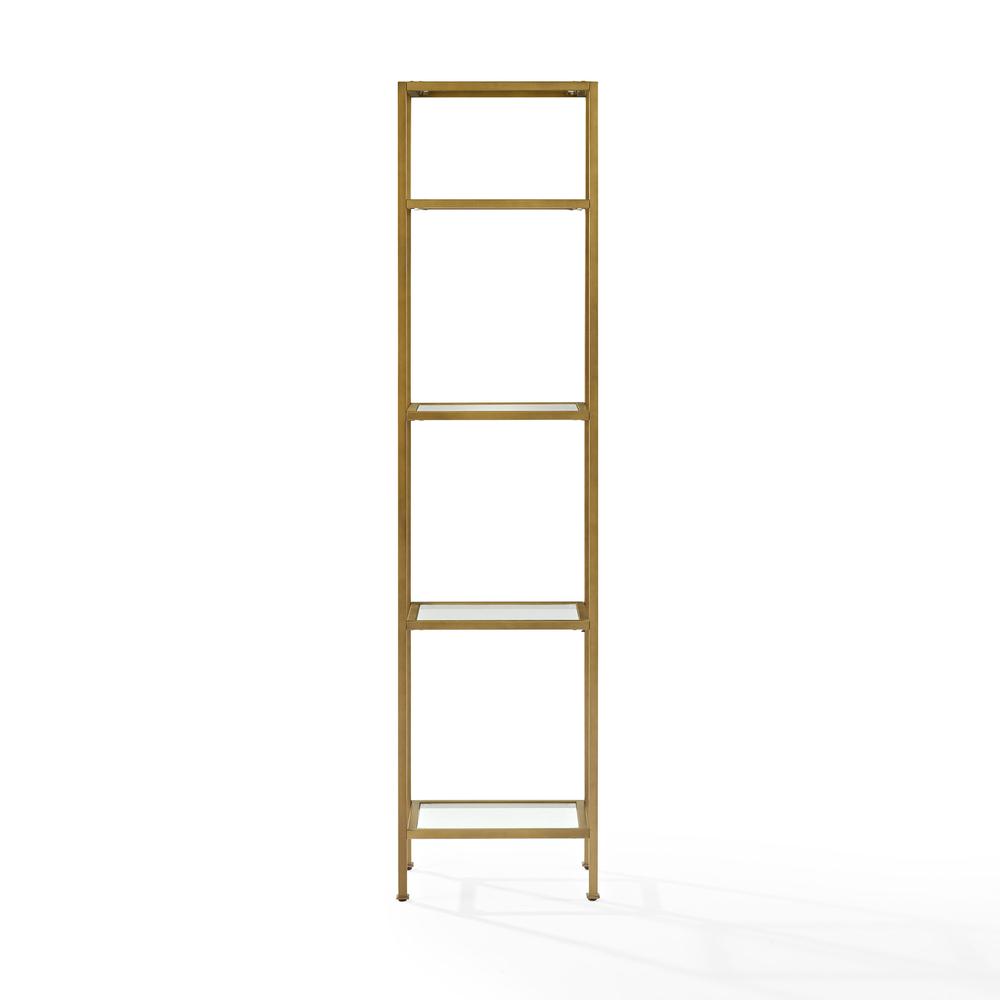 Alt View 6. Crosley Furniture - Aimee Narrow Etagere Bookcase - Soft Gold.