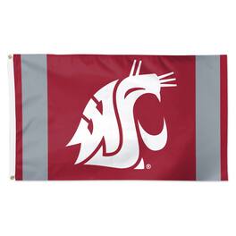 WinCraft - Washington State Cougars 3' x 5' Vertical Stripe Deluxe Single-Sided Flag - Multicolor