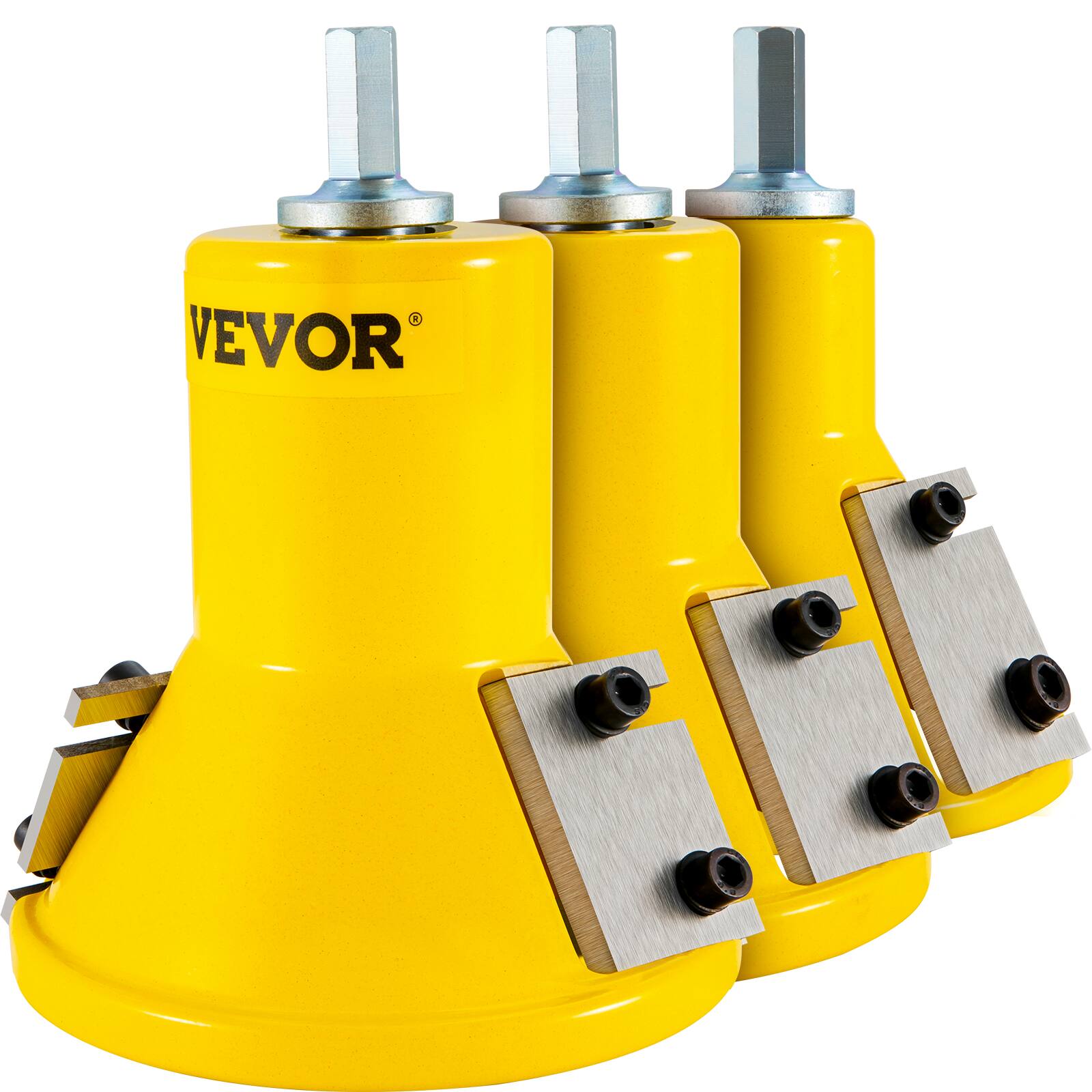 Alt View 5. VEVOR - Tenon Cutter, 1"/25.4mm & 1.5"/38mm & 2"/50.8mm, Premium Aluminum & Steel Log Furniture Cutter,with Dual Straight Blades - Yellow.