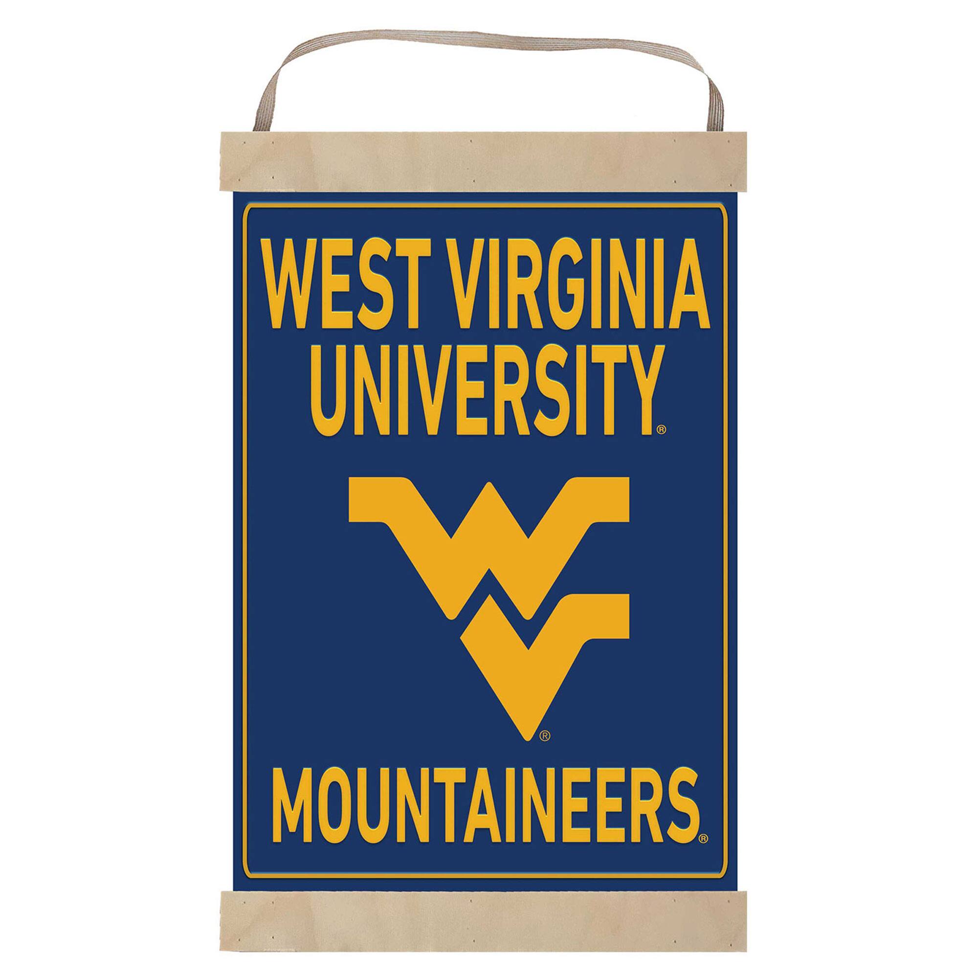 West Virginia Mountaineers Faux Rust Banner Sign