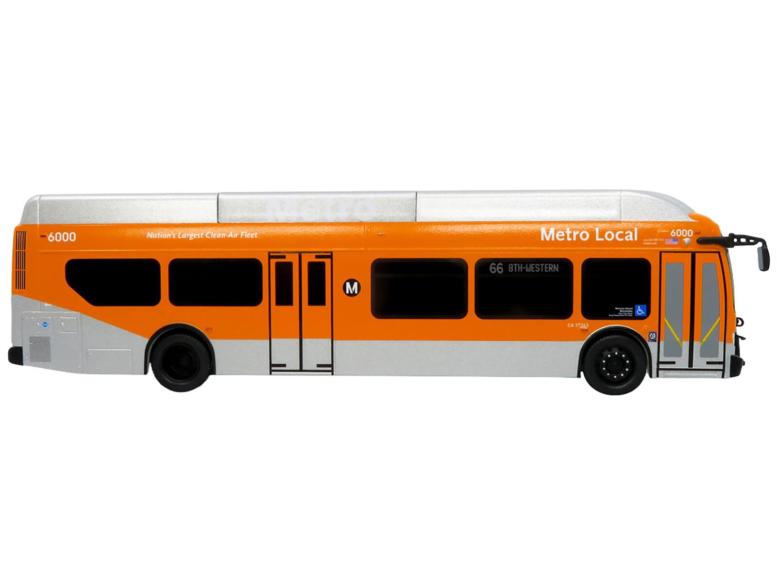 6000 Metro Local  
Nation's Largest Clean-Air Fleet  
66 8TH-WESTERN  
CA 37262