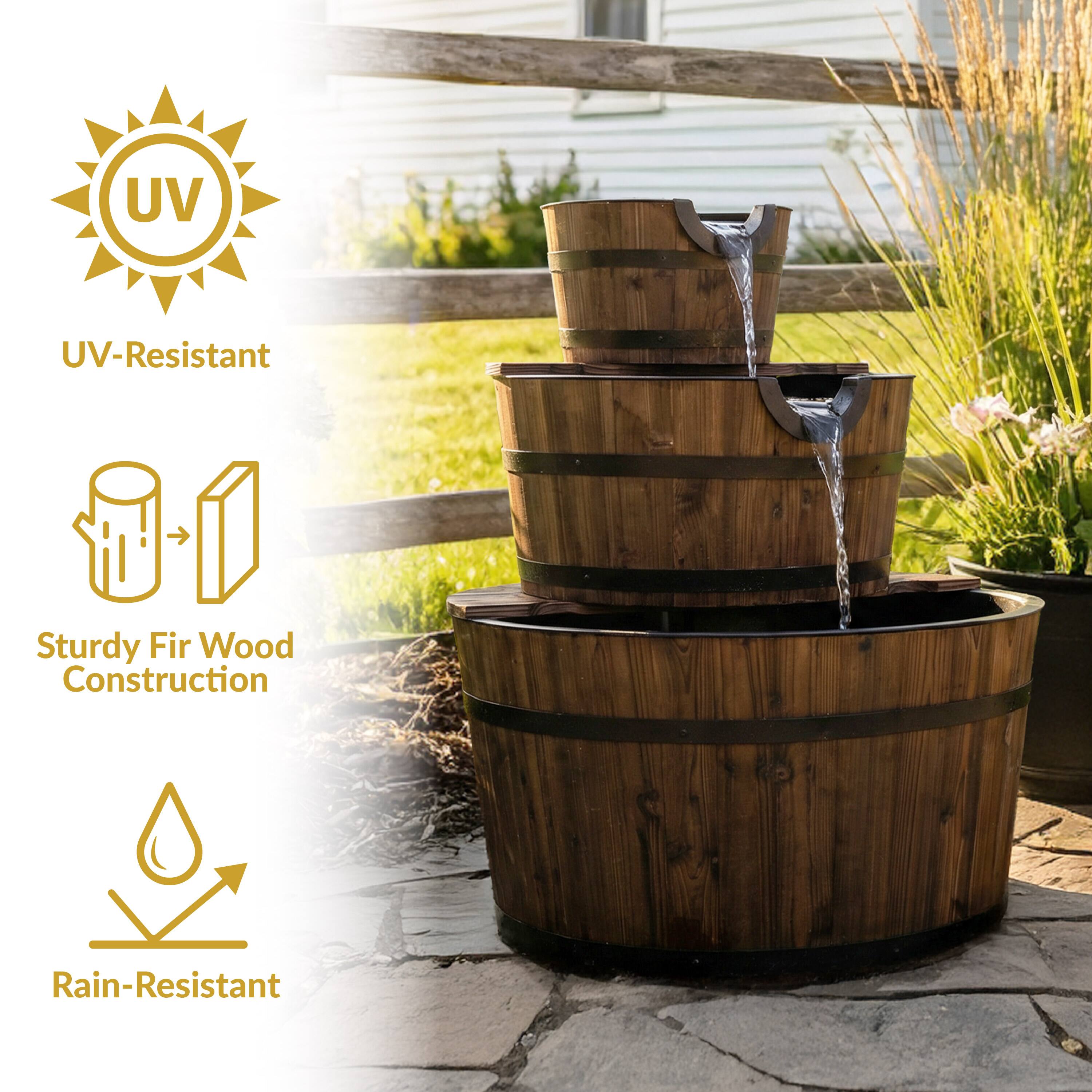 UV-Resistant  
Sturdy Fir Wood Construction  
Rain-Resistant