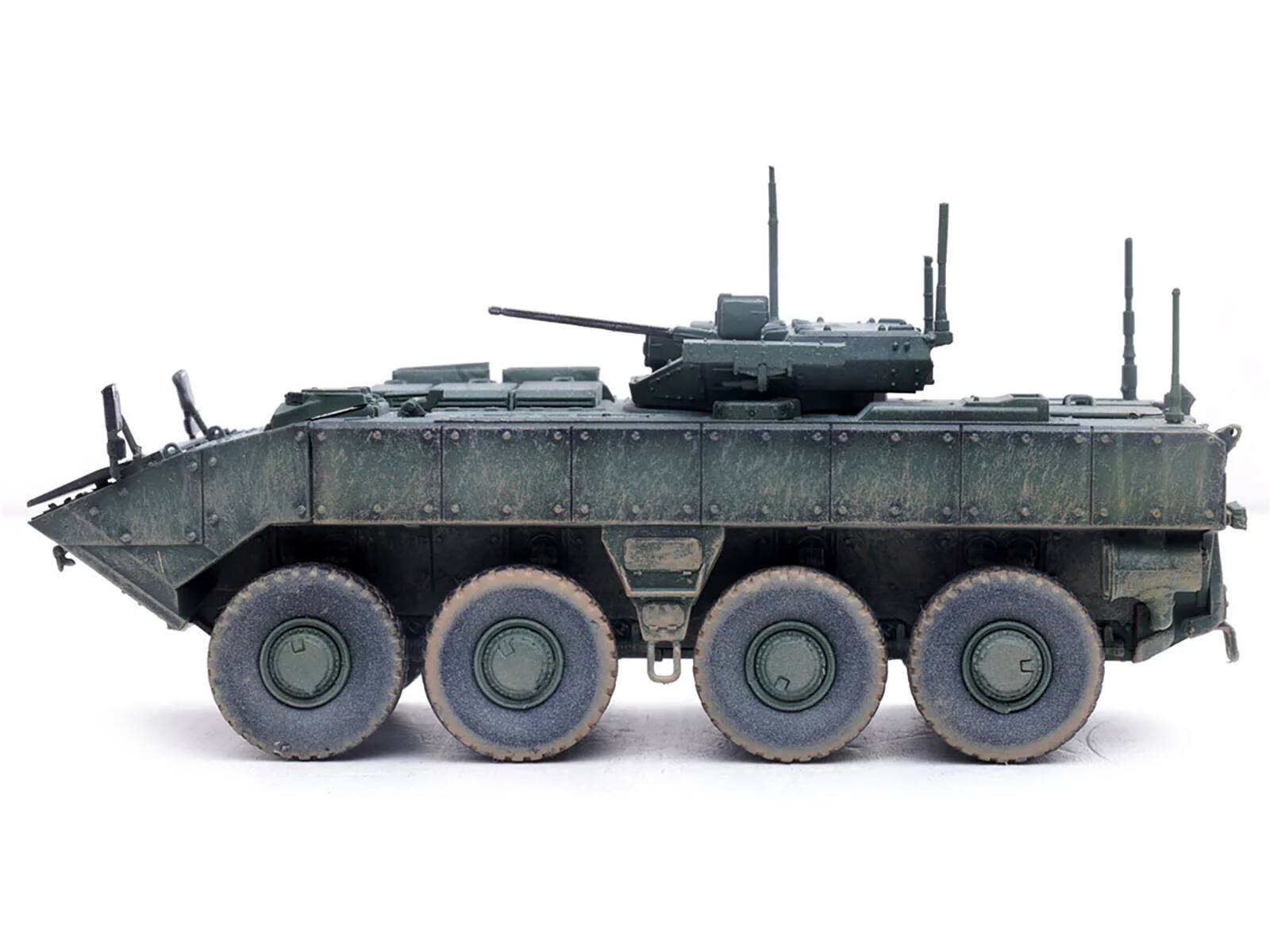 Angle. Panzerkampf - Bumerang (Object K-17) IFV (Infantry Fighting Vehicle) "Russian Army" Green Camouflage "Armor Premium" Series 1/72 - Green Camouflage.