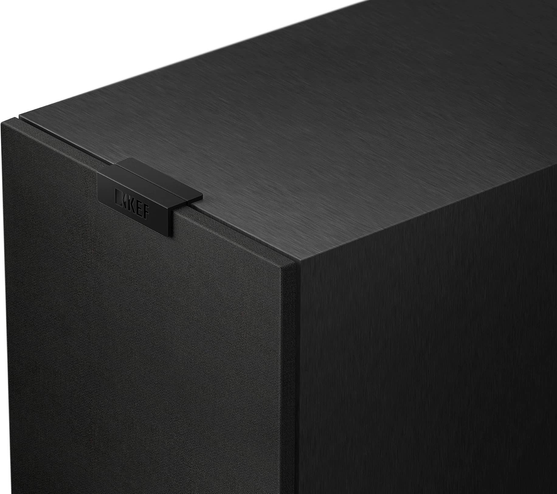 Left. KEF - Q1 Meta Bookshelf Speakers (Pair) - Black.