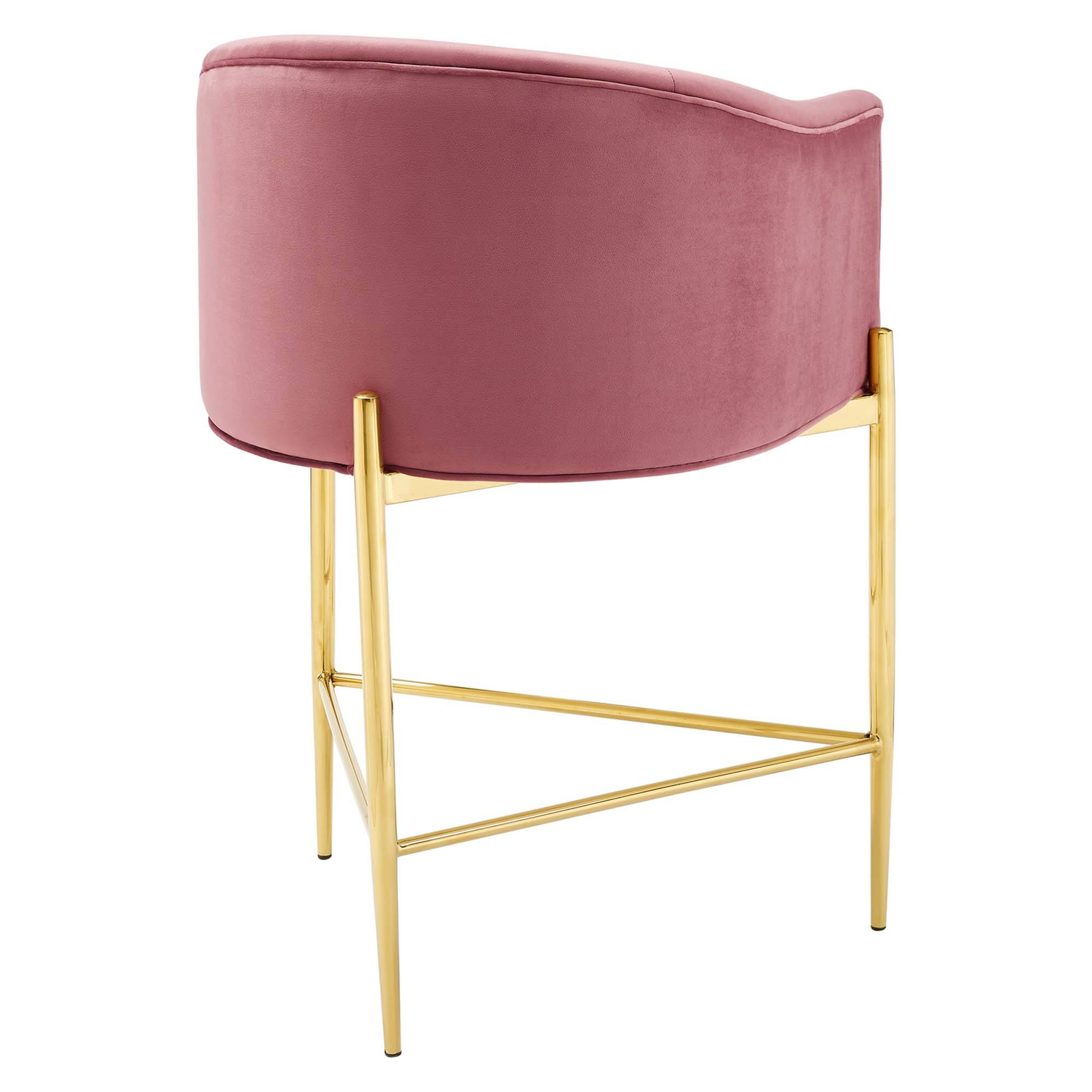 Alt View 2. Modway - Savour Tufted Counter Stool by Modway - Dusty Rose.