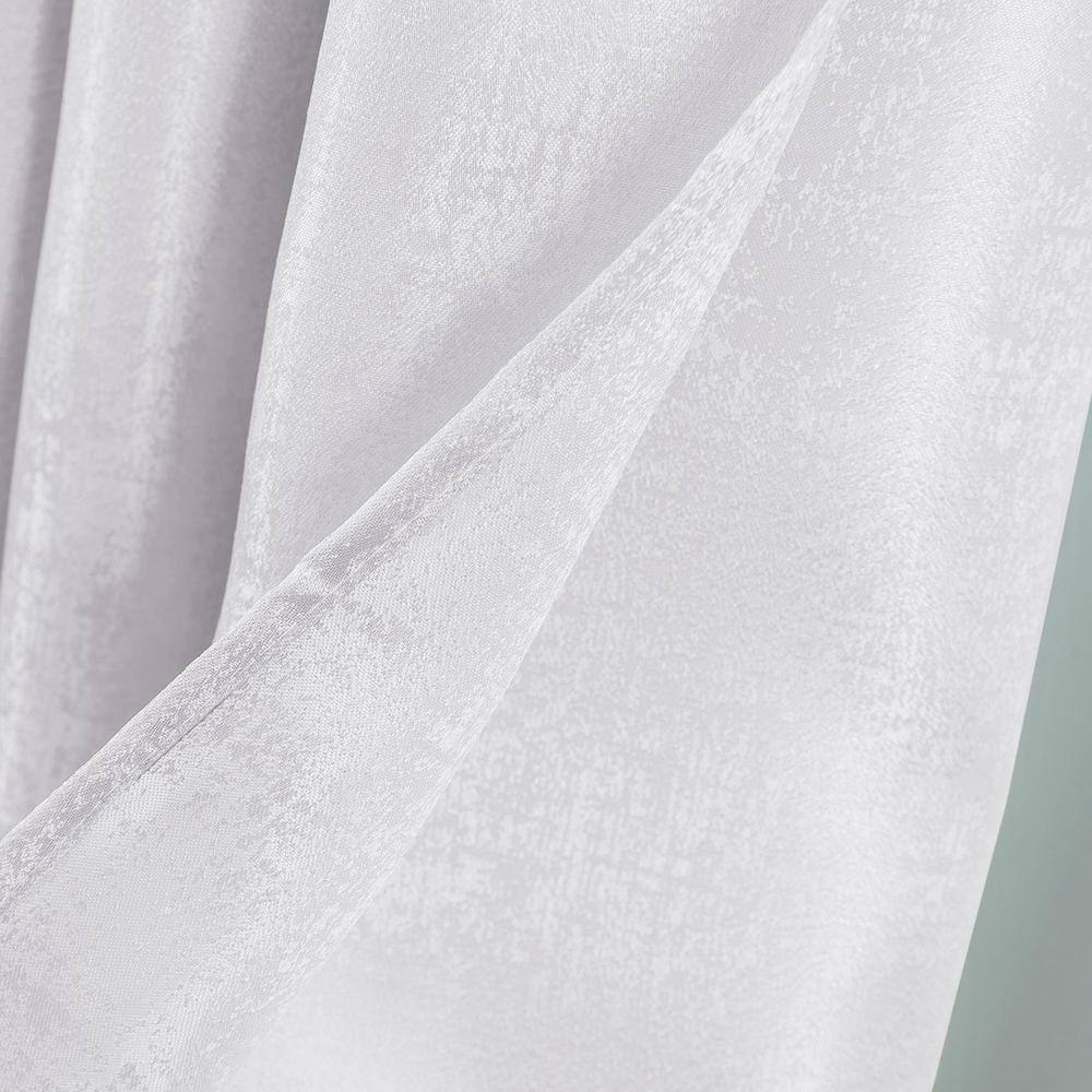 Angle. Olivia Gray - Oliva Gray Nora Embossed Blackout Grommet Panel - 52x90" White - White.
