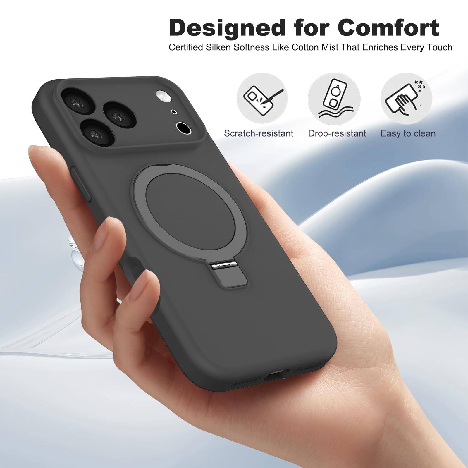 Designed for Comfort  
Certified Silken Softness Like Cotton Mist That Enriches Every Touch

- Scratch-resistant
- Drop-resistant
- Easy to clean