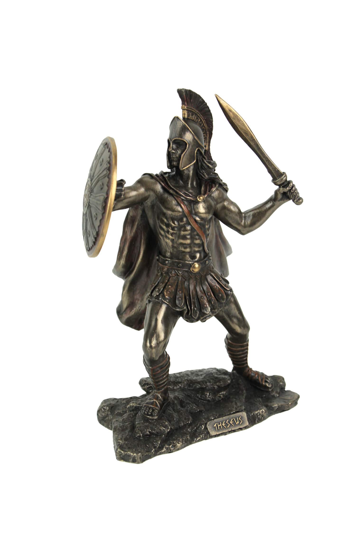 Veronese Design - Theseus Greek Hero of Athens Finished Statue 8 Inches High - Bronze
