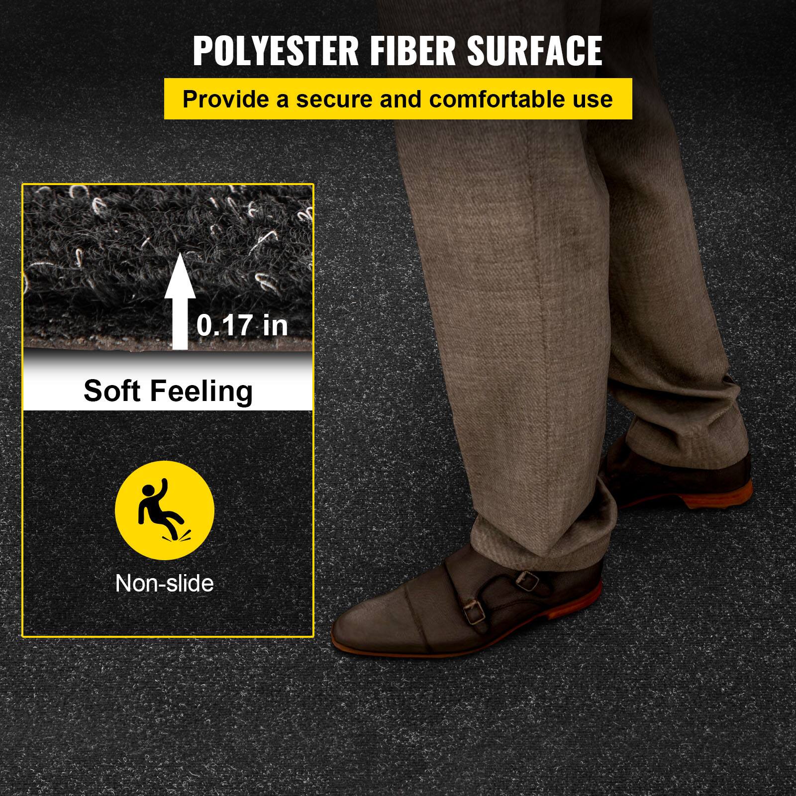 POLYESTER FIBER SURFACE  
Provide a secure and comfortable use  

0.17 in  
Soft Feeling  
Non-slide