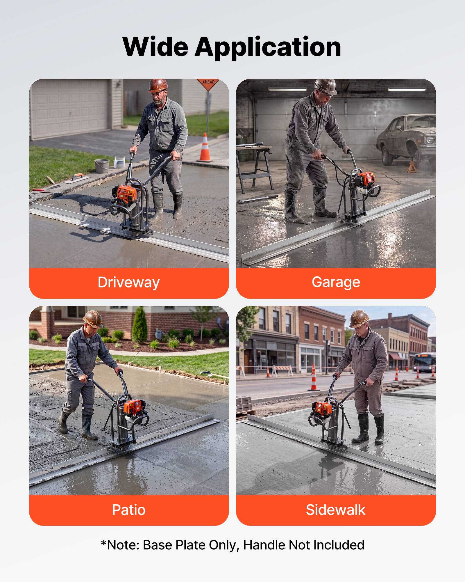 Wide Application AMERO Driveway Garage Patio Sidewalk *Note: Base Plate Only, Handle Not Included