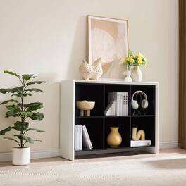 Kings Brand Furniture - Contemporary 6-Cube Storage Bookcase - White