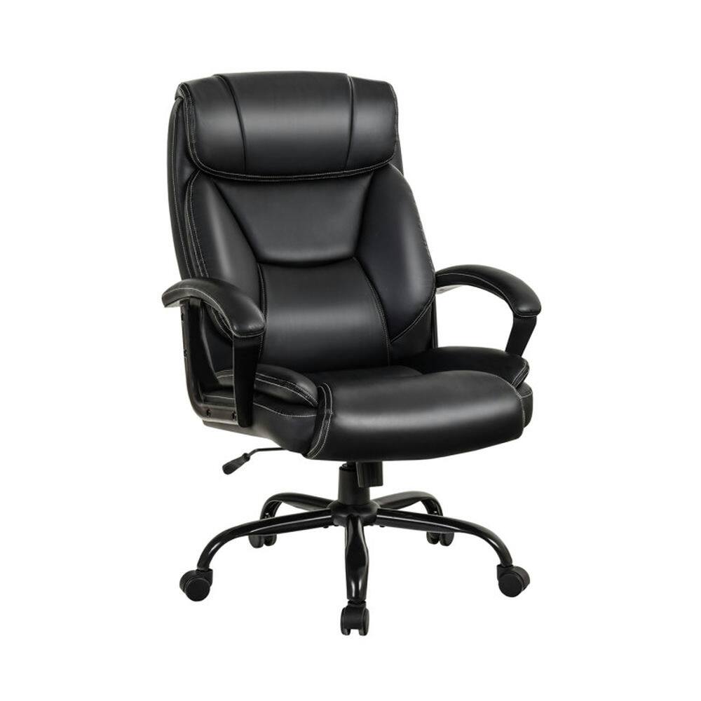 Angle. Pefilos - Massage Executive Office Chair with 6 Vibrating Points-Black, Home Office Computer Desk Chair, Ergonomic Office Chair - Black.