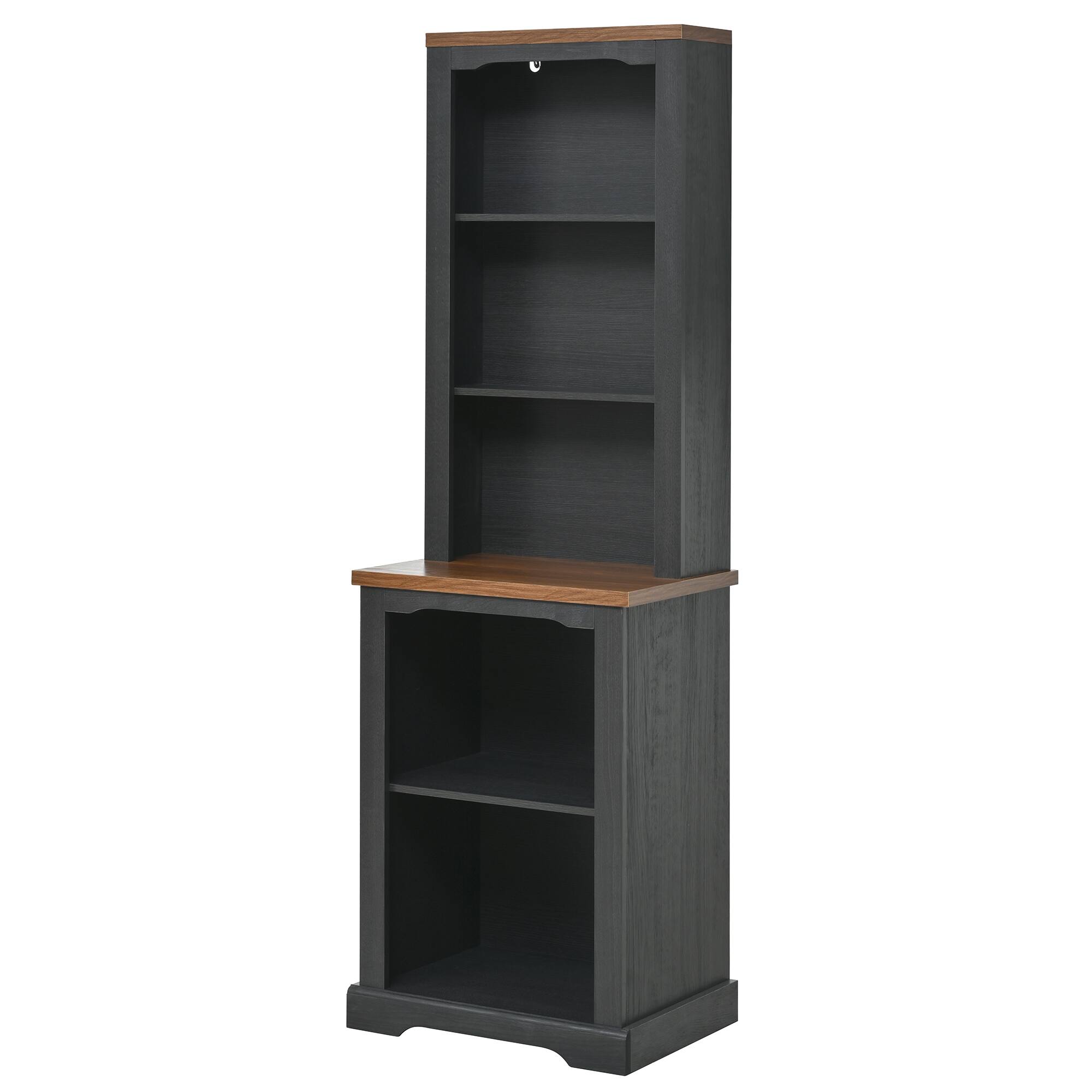 Alt View 1. Whisen - 3-Piece TV Stand Set for TVs up to 70-Inch,Modular Entertainment Center with Storage Cabinets,Bookshelves and Drawer - Black.