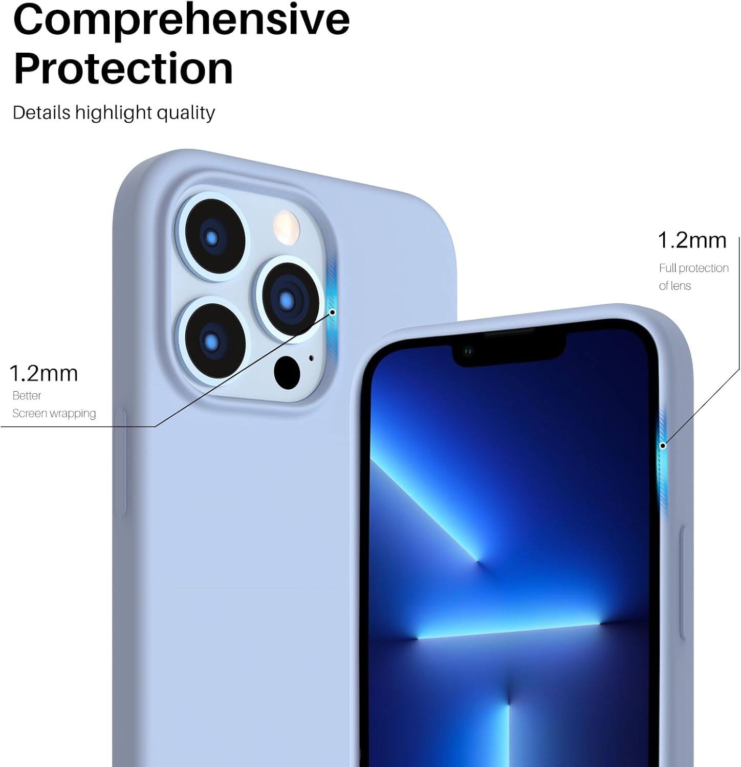 Comprehensive Protection Details highlight quality 1.2mm Full protection of lens 1.2mm Better Screen wrapping