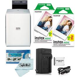 Fujifilm - Instax Share SP-2 Smartphone Printer (Silver) + Mini Films (40 Shots) - Black