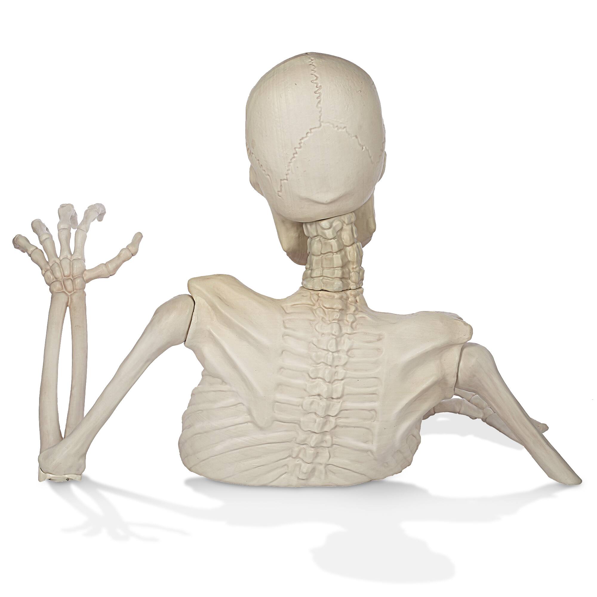 Alt View 3. BOO BOX - Halloween Groundbreaking Skeleton - Scary Outdoor Halloween Yard Decor - White.