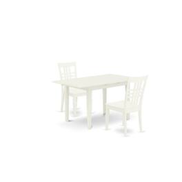 East West Furniture - Dining Table- Dining Chairs - Brown