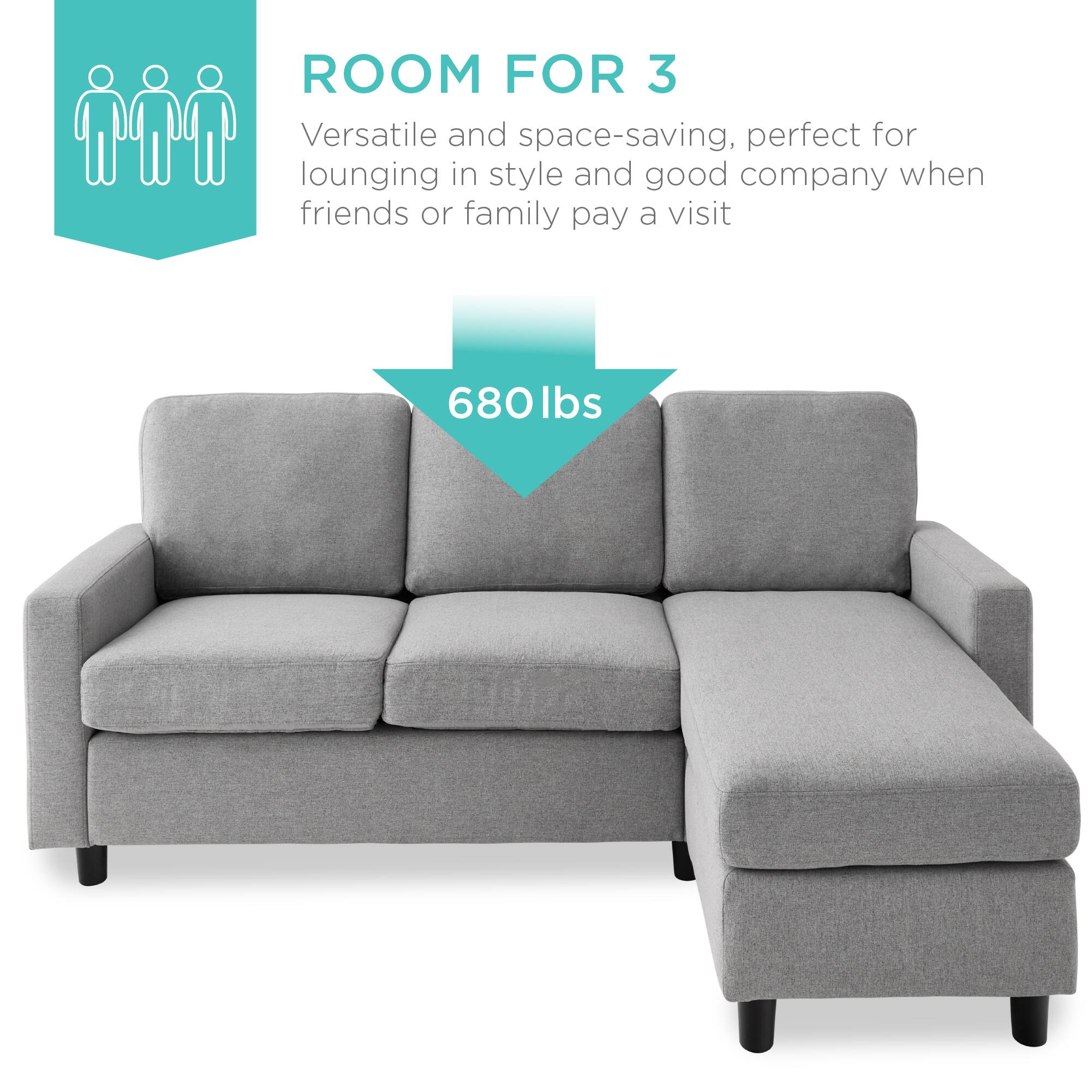 ROOM FOR 3  
Versatile and space-saving, perfect for lounging in style and good company when friends or family pay a visit  
680 lbs