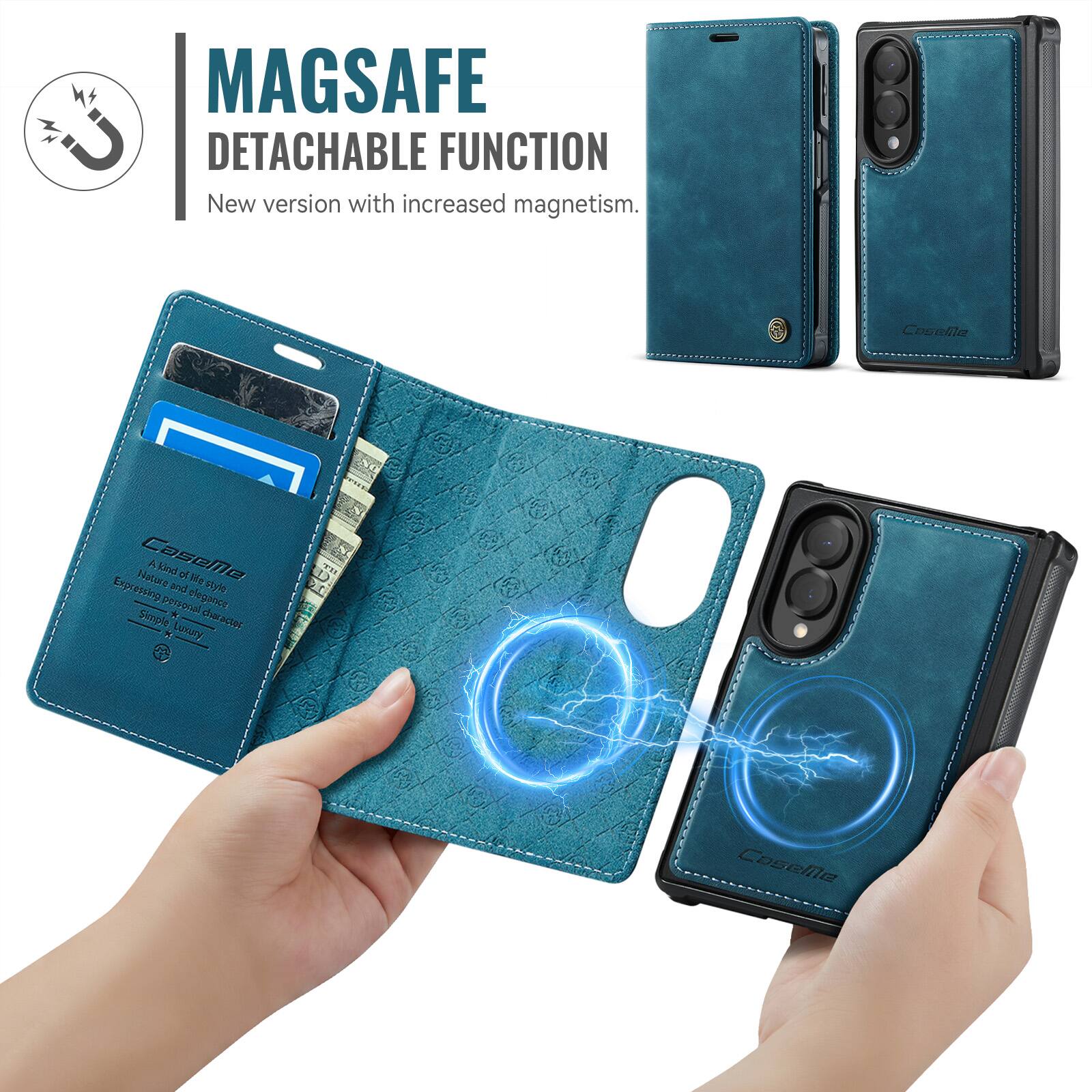 MAGSAFE DETACHABLE FUNCTION  
New version with increased magnetism.  

CaseMe  
Expressing a kind of life style personal * elegance Simple K Luxury character