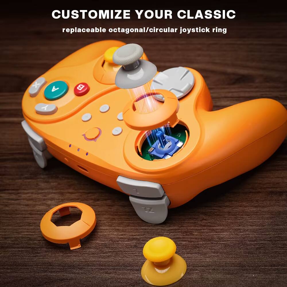 CUSTOMIZE YOUR CLASSIC  
replaceable octagonal/circular joystick ring