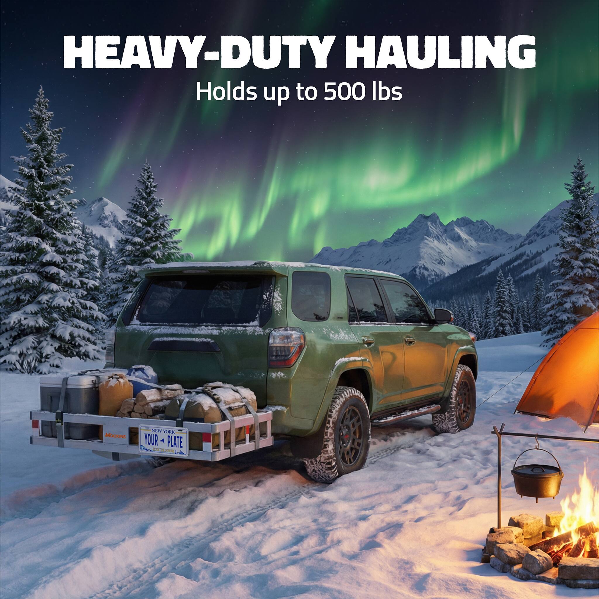 HEAVY-DUTY HAULING  
Holds up to 500 lbs