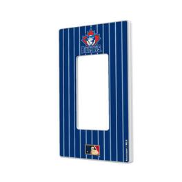 Keyscaper - Toronto Blue Jays 1997-2002 Cooperstown Pinstripe Single Rocker Light Switch Plate - Multicolor