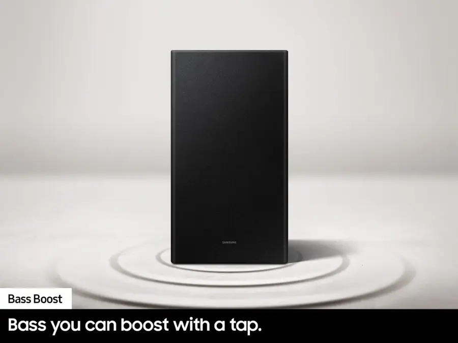 SAMSUNG Bass Boost: Bass you can boost with a tap.
