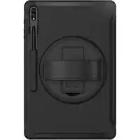 SaharaCase - PROTECTION Hand Strap Case for Samsung Galaxy Tab S7 FE and S8 Plus - Black - Front_Zoom