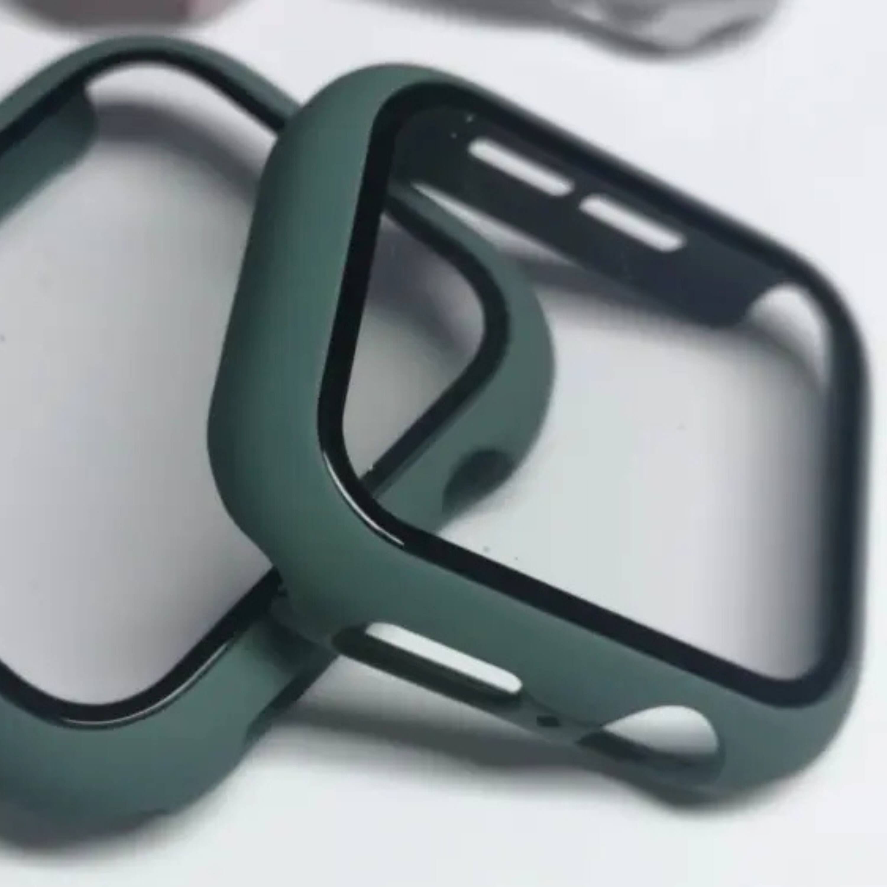 Front. Kitcheniva - Apple Watch Protective Case With Built-In Screen Protector Series 4 40mm Green - Green.