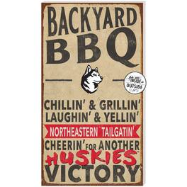 Jardine - Northeastern Huskies 11'' x 20'' Indoor/Outdoor BBQ Sign - Brown