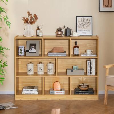 Costway 3 tier Open Bookcase 8 Cube Bookshelf Storage