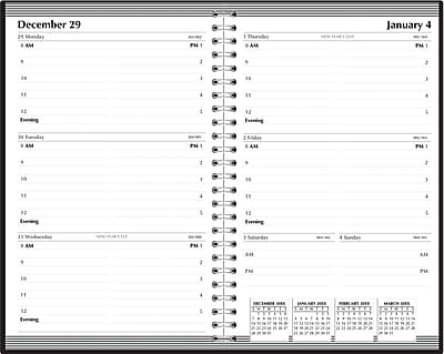 December 29  
29 Monday  
8 AM  
9  
10  
11  
12  
Evening  
30 Tuesday  
8 AM  
9  
10  
11  
12  
Evening  
31 Wednesday  
8 AM  
9  
10  
11  
12  
Evening  
1 Thursday  
8 AM  
9  
10  
11  
12  
Evening  
2 Friday  
8 AM  
9  
10  
11  
12  
Evening  
3 Saturday  
8 AM  
9  
10  
11  
12  
Evening  
4 Sunday  
8 AM  
9  
10  
11  
12  
Evening  

January 4  
4 Thursday  
8 AM  
9  
10  
11  
12  
Evening  

December 2005  
January 2006  
February 2006  
March 2006