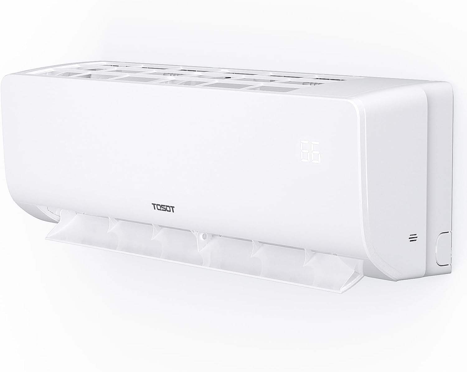 Alt View 4. Tosot - 12,000 BTU Mini-Split Heat Pump Air Conditioner, 230V, 19 SEER2, Wifi-Enabled Ductless Inverter, Cosmo Series - White.