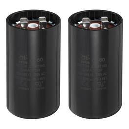 Unique Bargains - 2pcs CD60 Capacitor 324-389 Mfd, 250 VAC Run Motor Start for Electric Fan/Well Pump