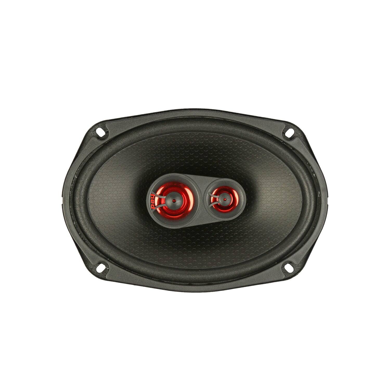 Angle. Cerwin Vega - Cerwin Vega H693 - HED 2025 Edition 6"x 9” 3-Way Coaxial Full Range Speaker Set - Black and Red.