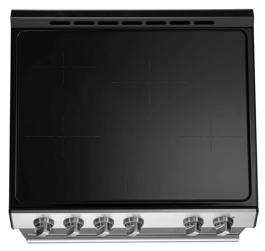 Alt View 1. Forno Appliances - Leonardo Espresso 5 cu. ft. Slide-In Electric Induction Convection Range with Customizable Hardware - Silver.