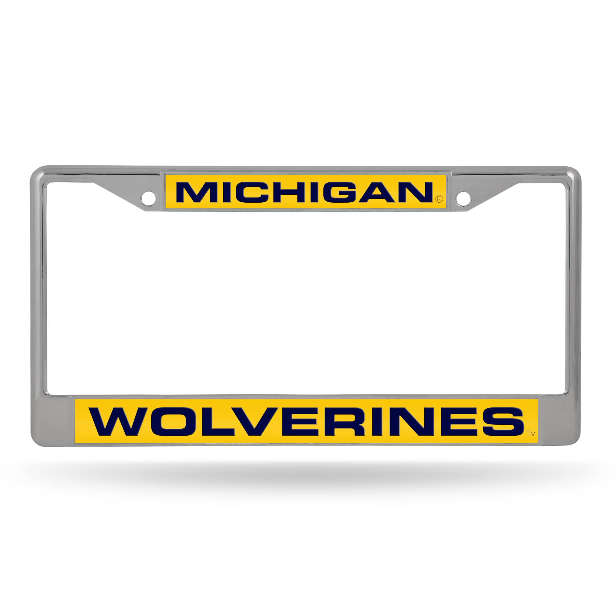 Michigan Wolverines Chrome Metal Laser Cut License Plate Frame