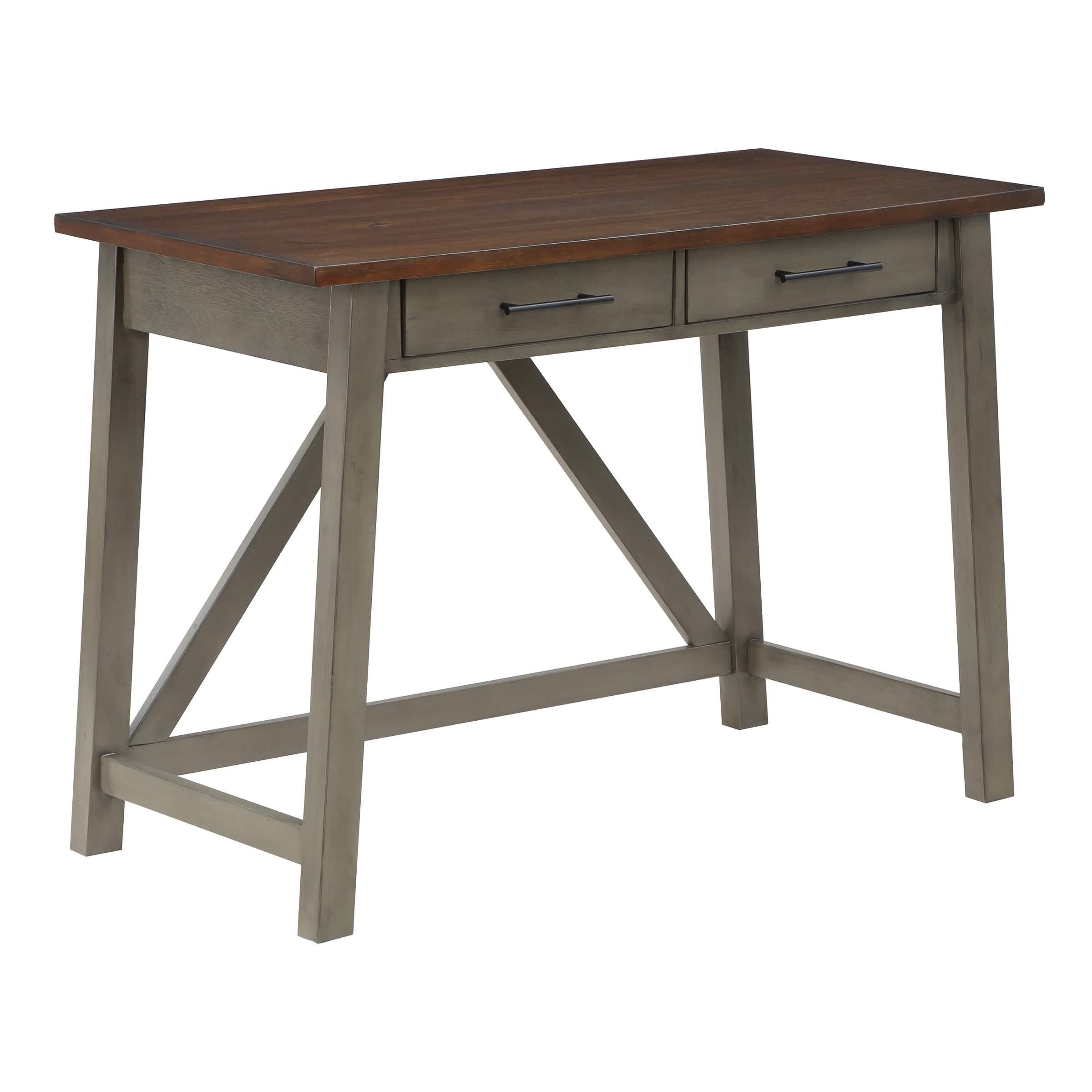 OSP Home Furnishings – Milford Rustic Writing Desk – Slate Grey Sansujyuku sansujyuku.com