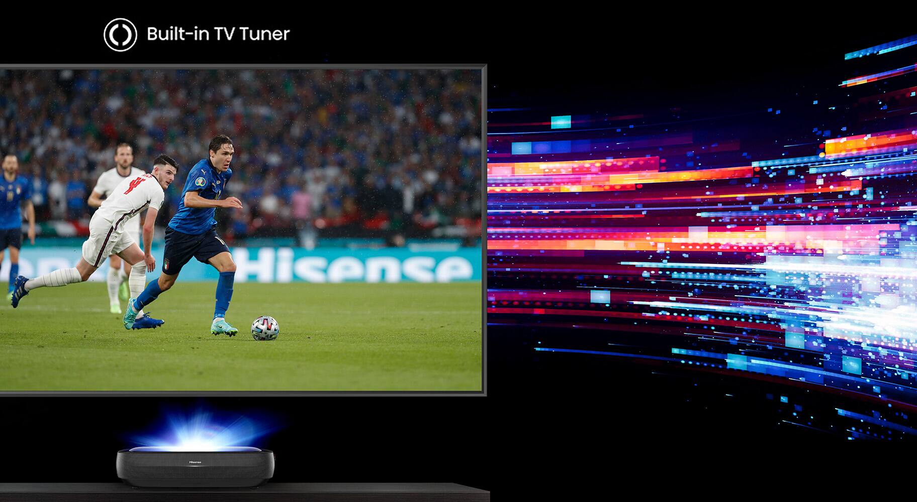 Alt View 39. Hisense - L9G Laser TV Triple-Laser Ultra Short Throw Projector with 100" ALR Screen, 4K UHD, 3000  Lumens, HDR, Android TV - Black.