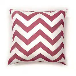 Manhattan Lane - Zoe Contemporary Pillow, Chevron, Set of 2 - Red & White