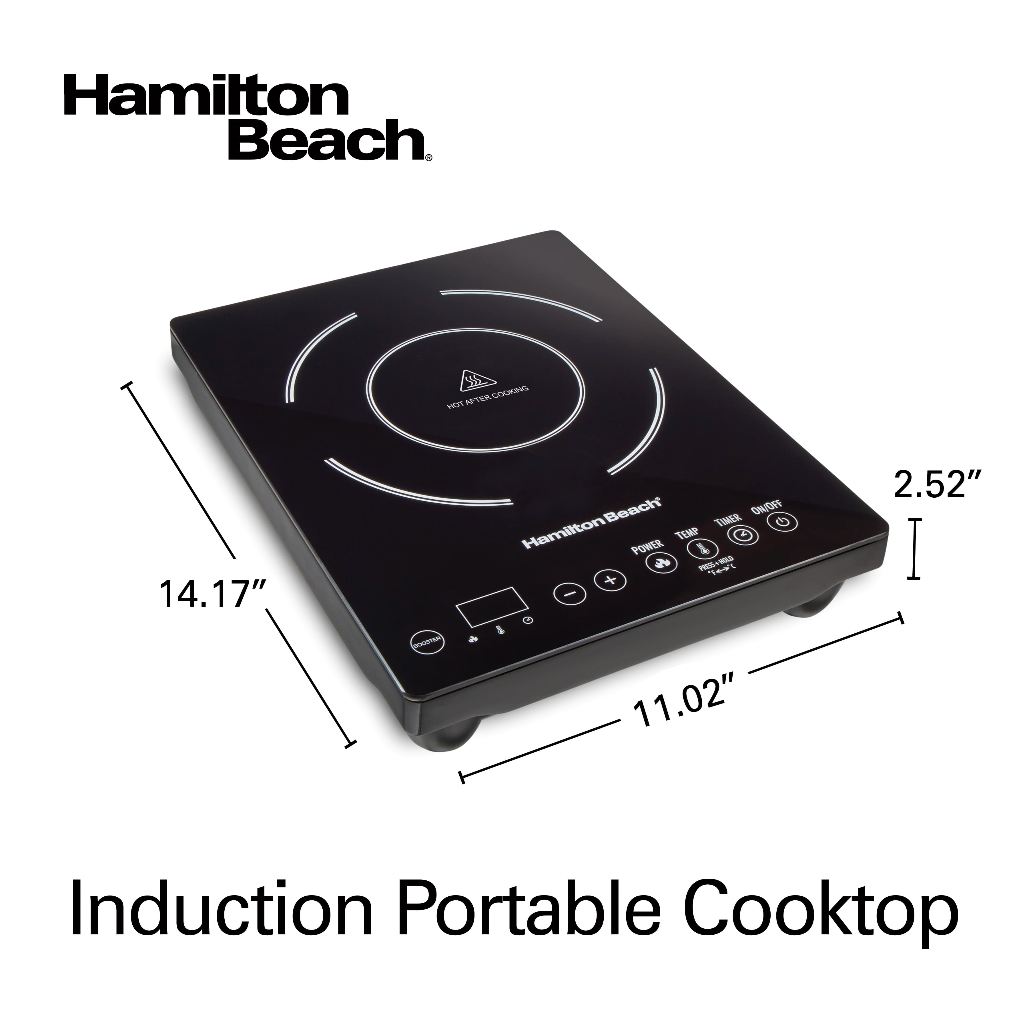 Hamilton Beach, Induction Portable Cooktop, 14.17", 11.02", 2.52"