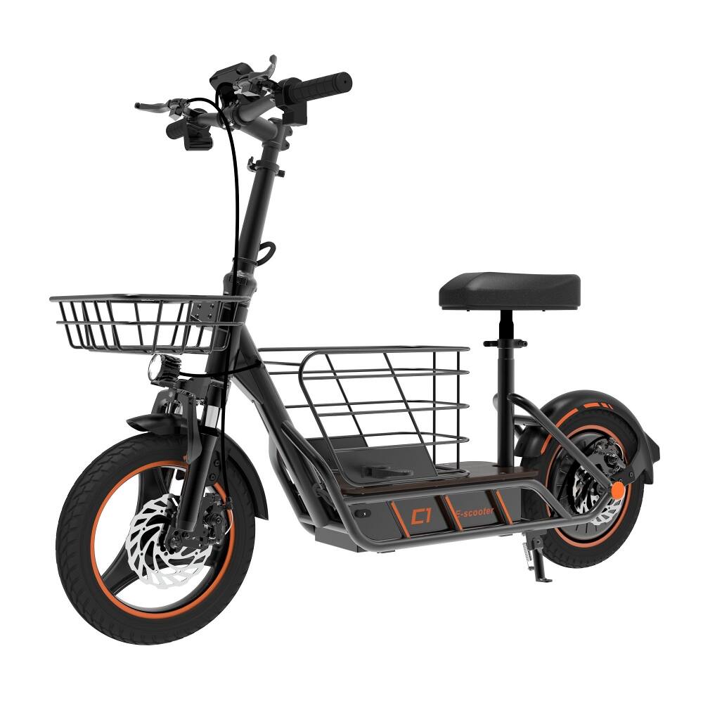 Alt View 2. Loheer - Loheer 800W Electric Scooter with Seat for Adult Fast Commuting Off-Road - Black.