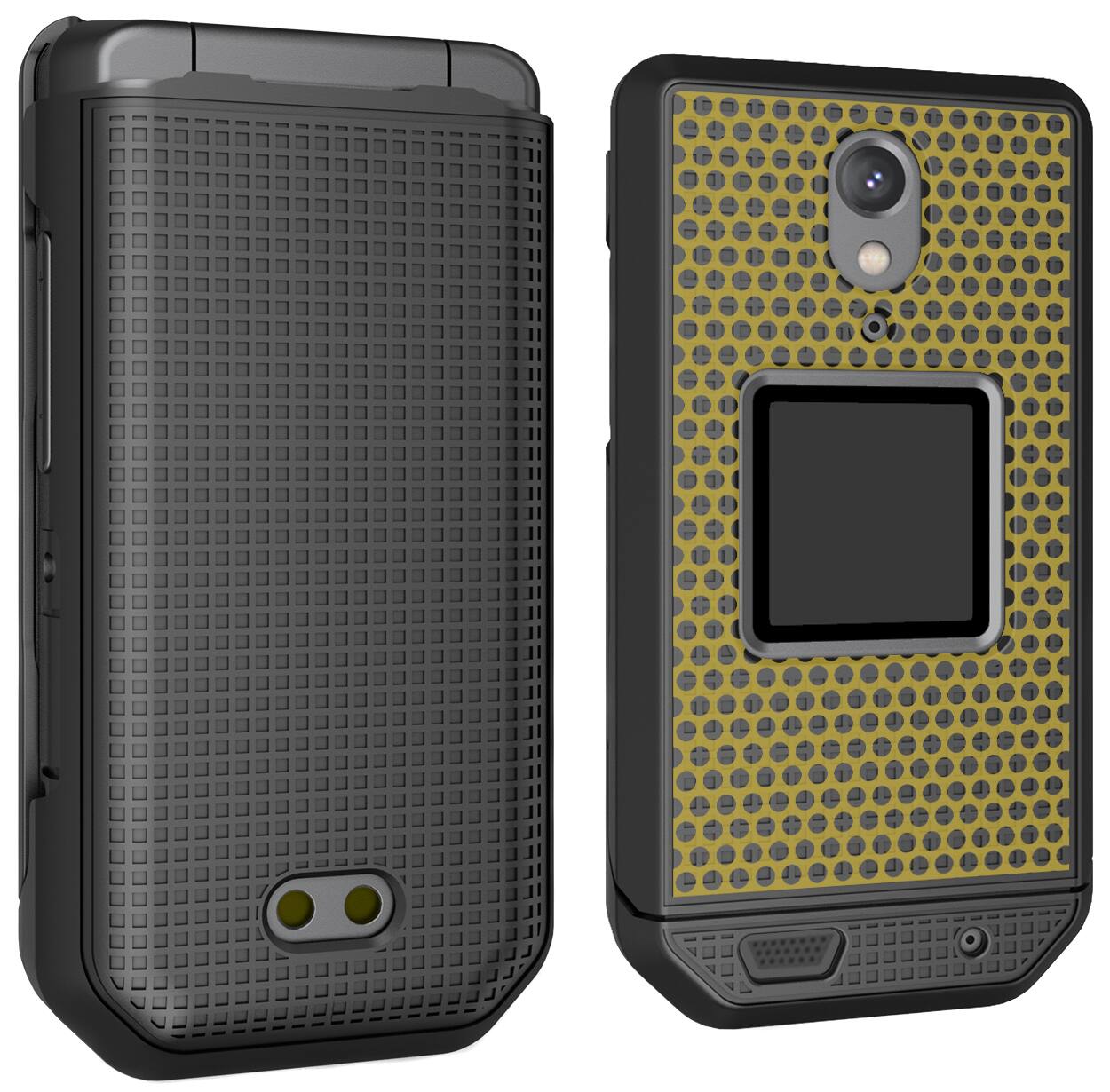 Alt View 7. Nakedcellphone - Hard Case for CAT S22 Flip Communicator Phone - Gold.