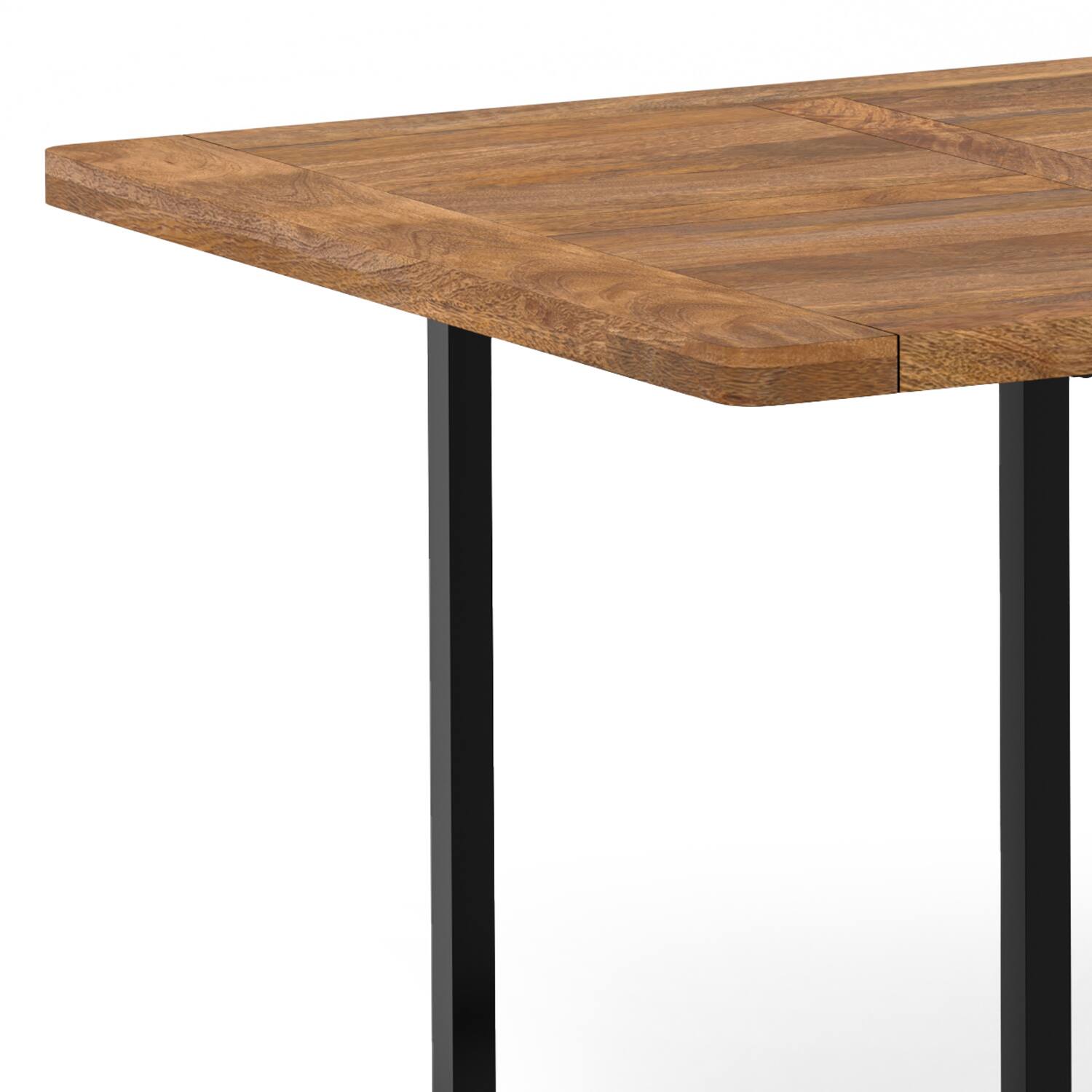 Alt View 8. Simpli Home - Campbell 72 inch x 36 inch Rectangle Modern Industrial Dining Table in Burnt Wax - Burnt Wax.